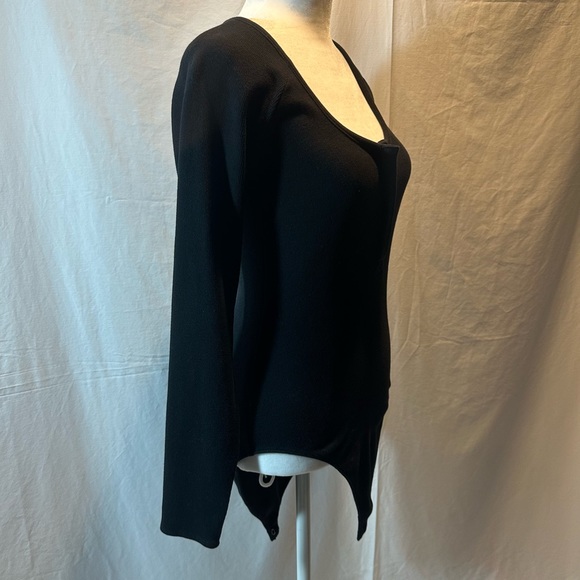 Good American Core long-sleeve women’s bodysuit size M color black. - Picture 7 of 13